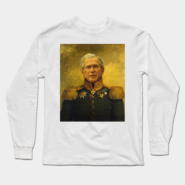 George W. Bush - replaceface Long Sleeve T-Shirt by replaceface